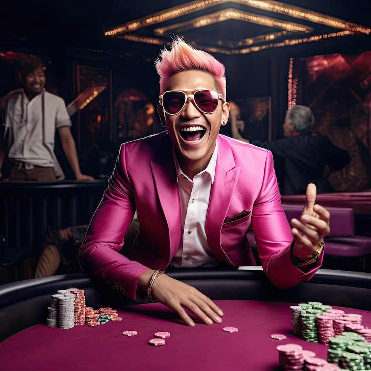 Studio dealer harum4d dengan meja blackjack dan roulette multi-kamera